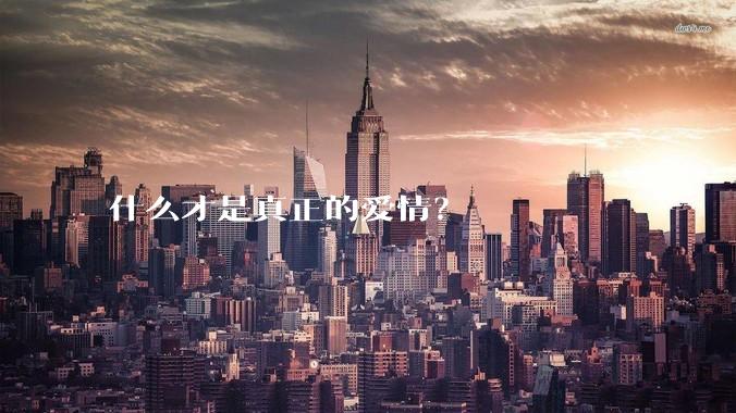 什么才是真正的爱情？